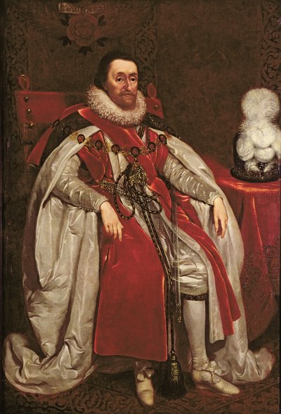 Rey Jacobo I de Inglaterra y VI de Escocia, 1621 de Daniel Mytens